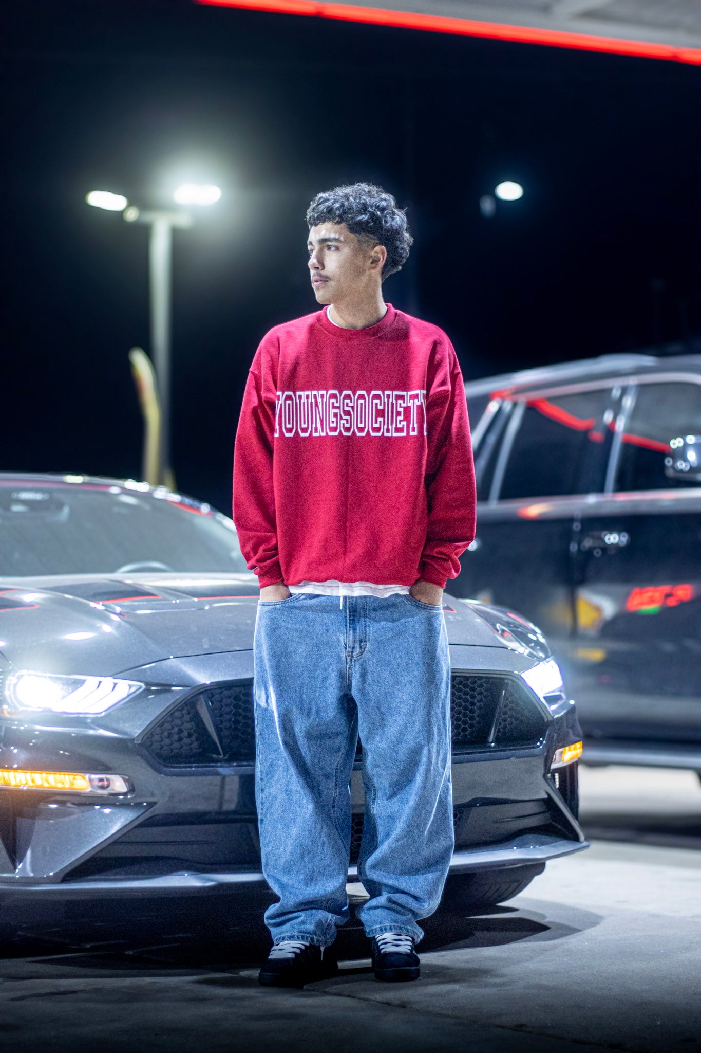 Cherry Red YoungSociety Sweater